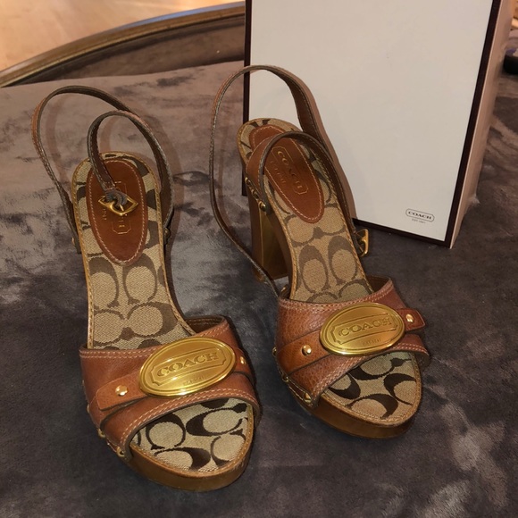 Coach Shoes Open Toe Sandal Heels Poshmark
